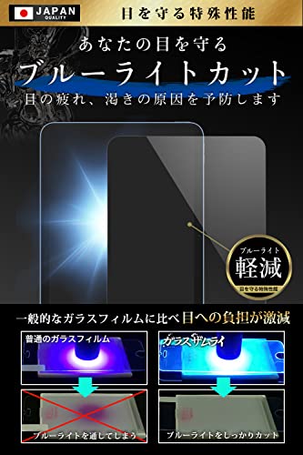 ガラスザムライ iPad 第11世代（A16）2025 用 第10世代 2022 用 10.9 インチ 用 ガラスフィルム ブルーライトカット 保護フィルム 硬度10H 貼り付けガイド付き OVER’s tblue109-F4