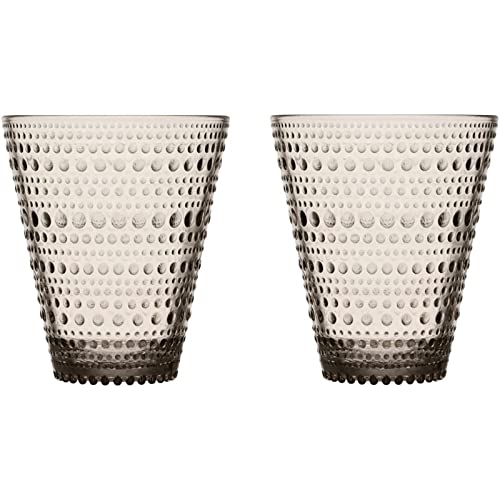 Iittala 1051121 Kastehelmi 2-er Set Gläser 30cl, Leinen, Glas