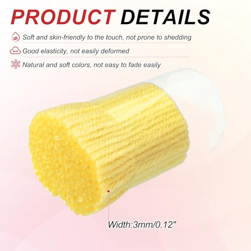 Image of MECCANIXITY 15 Rolls Latch Hook Yarn, 3mm Light Yellow Latch Hook Kit Yarn Precut Hook Rugs Making Crochet Bundles for Rug Adults Beginners Tapestry DIY Craft