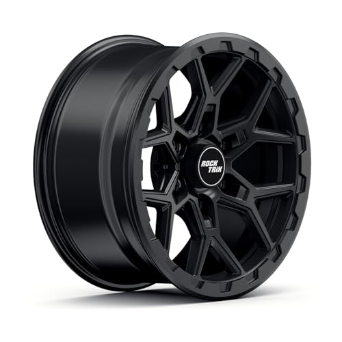Image of RockTrix RT107 17x8.5 Wheel 6x5.5 Compatible with Toyota Tacoma, 17 Inch Matte Black Rim 6x139.7 +25mm Offset, 5.73 inch Backspacing, Also Fits 2002-2026 Toyota 4Runner, FJ Cruiser, 1999-2006 Tundra