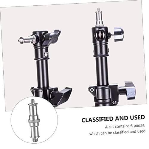 Image of Gatuida 1 /4 to 3 /8 Threaded Screw Adapter Set for Tripods and Light Stands 3pcs Hot Shoe Converter Compatible DSLR and Video Equipment