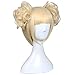 ColorGround Blonde Cosplay Wig and 2 Detachable Buns with Clips