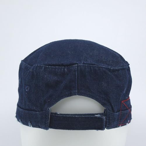 Image of The Vintage Year Washed Cotton Distressed Cadet Hat - Tactical Military Baseball Cap for Men & Women, Outdoor Casual Wear