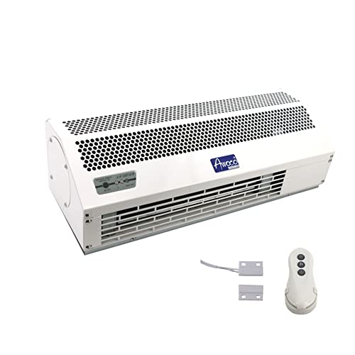 Awoco 24" 230V Heated 2 Speeds Commercial Indoor Air Curtain, CE Certified with an Easy-Install Magnetic Door Switch (24")