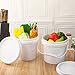 Gerrii 10 Pack White Plastic Bucket with Handle and Lid Food Storage Bucket Containers All Purpose Pail for Multipurpose Paint Water Art Crafts Projects Garage Organization (White,1 Gallon)