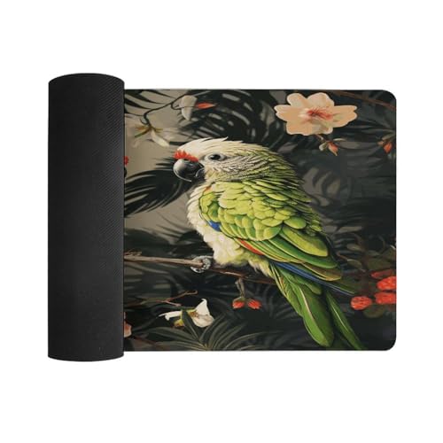 Couple Parrots Olive Desk Mat Non-Slip Large Mouse Pad miniatura 3