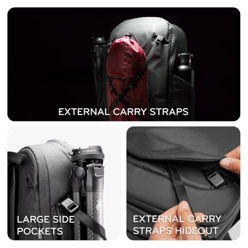 Image of Peak Design Travel Backpack 30L, Eclipse, Expandable 27-33L Design, Rear and Top Access, Weatherproof Shell, Laptop Sleeve, Ideal for Travel or Everyday Carry, Versatile Backpack for Men and Women