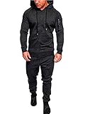 HHGKED Sportswear Mens Full Zip Tracksuit Up Lightweight Breathable with Zipper Pockets Black Grey...
