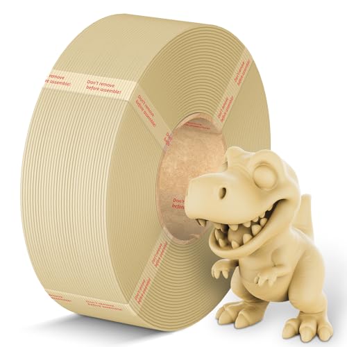 ANYCUBIC PLA Filament Refill, 1.75mm 3D Drucker Filament ohne Spule, Maßgenauigkeit +/- 0.02mm, passend zu den meisten wiederverwendbaren Spulen, 1KG Beige 1KG Spulenloses PLA Beige 1KG