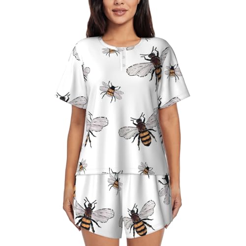 Ensemble pyjama abeilles amusantes pour des week-ends cocooning et nuits fraîches