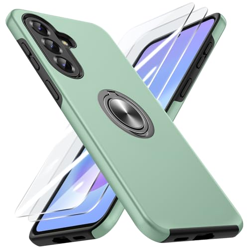 Doeshine Case for Samsung Galaxy A57 5G with 2 Screen Protector Military Grade Samsung A57 5G Case with 360 Magnetic Rotating Camera Protection for Samsung A57 Phone Case Light Green