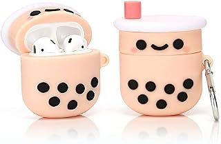 YIGEYI Silicone Case Compatible with Airpods 1&2 Funny Cute 3D Cartoon Cover [Canned Sauce series] (Pearl Milk Tea)