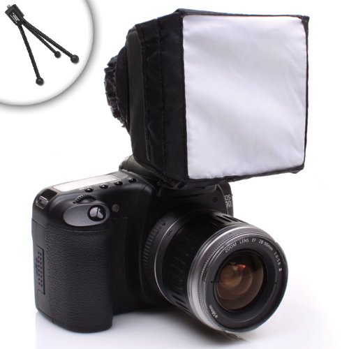 PopUp Soft Box External Flash Diffuser with Mini Tripod for Nikon