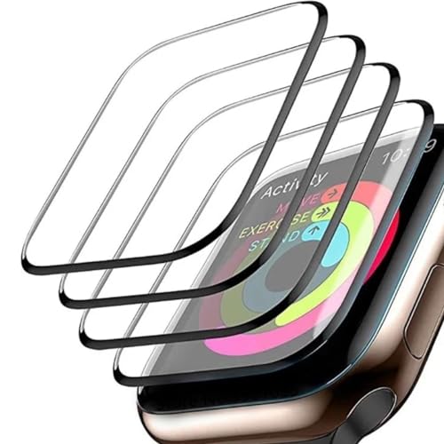 Kit 2x Películas 5D Bordas Anti Riscos Compatível com Apple Watch + Kit Aplicação (44mm)