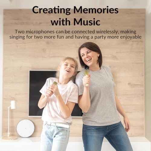 Kids Mini Karaoke Machine: Portable Bluetooth Speaker with 2 Wireless Mics for Kids & Adults - Perfect Birthday Party Home Entertainment, Ideal Gifts for Girls & Boys 4-12