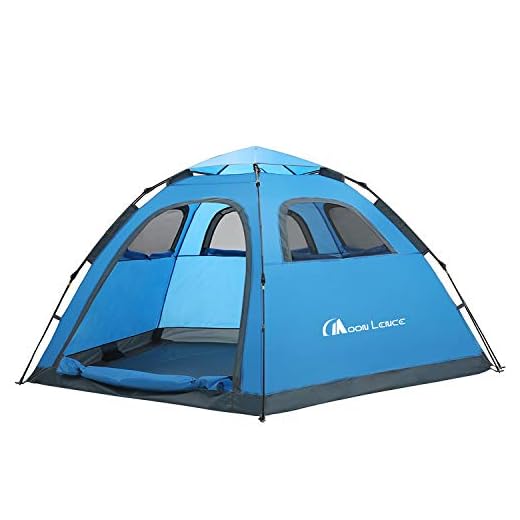 Moon Lence Instant Pop Up Tent Family Camping Tent 4-5 Person Portable Tent Automatic Tent Waterproof Windproof for Camping Hiking Mountaineering