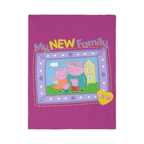 CafePress Peppa Pig: My New Family Twin Duvet Cover, Printed Comforter Cover, Unique Bedding,