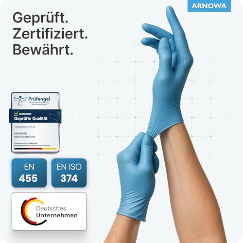 Arnomed Nitril Einweghandschuhe Größe L, 100 Stück pro Box