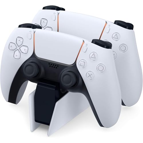 PS5 Controller Ladestation – 2X PS5-DualSense in 50 Min. bei 90% – Schnellladegerät mit Click-In-Design – Ladegerät für PlayStation 5 DualSense Controller, inklusive Netzkabel & Anschlusskabel