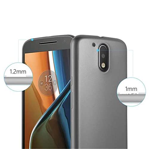 Cadorabo Case Compatible With Motorola Moto G4 / G4 Plus In Metallic Grey - Shockproof And Scratch Resistant Tpu Silicone Cover - Ultra Slim Protective Gel Shell Bumper Back Skin #TOP5