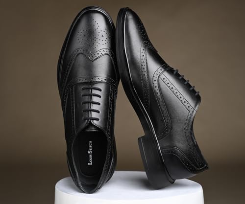 Image of LOUIS STITCH Genuine Leather Shoes for Men | Formal Shoes for Men | EVA Sole Comfort Cushion| LSFX-JB