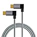 USB Type C Cable, CableCreation 4 Feet Dual Right Angle USB-C to USB-C Braided Cable, for New Macbook(Pro),Nintendo Switch, Nexus 5X/6P & New USB-C Devices,1.2M/Space Gray with Aluminum Case