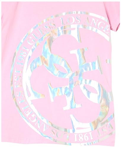 GUESS Girls' Organic Cotton Short Sleeve Graphic Logo Shirt2