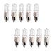 eTopLighting E11-120V-75W-10P 75W 120V T4 JD Type Halogen Clear E11 Mini-Candelabra Base Light Lamp Bulbs (Pack of 10)