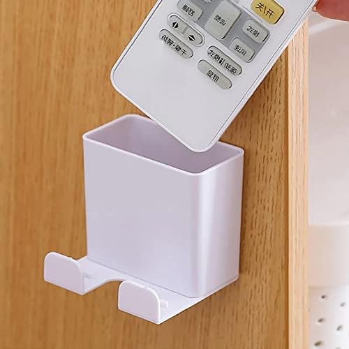 Wall Mount Smart Tools Remote Control Storage Box,Wall Mounted Mobile Phone Stand Holder Media Organizer Box With Hook