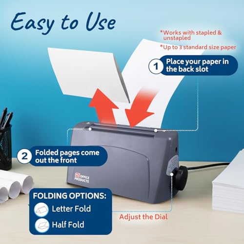 P6500 Paper Folding Machine Bundle; Manual Feed Automatic Desktop Letter Folder; Up to 1,800 Sheets/Hour; Includes OFM2-500 2-Year Office Machines Protection Plan Extended Warranty - Thumbnail 5
