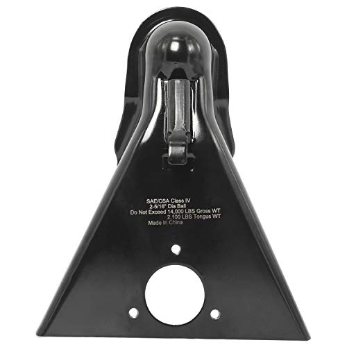 Novelbee 2-5/16" Ball Class Iv A-Frame Trailer Coupler With Powder Coated Black,14000Lbs Capacity #TOP11