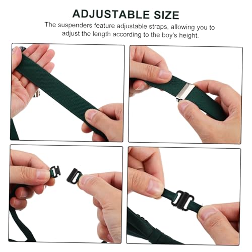 DOITOOL Adjustable Elastic Suspenders and Bow Tie Set for Boys Y-Back Design 2 Color Options for Tuxedos and Formal Events2
