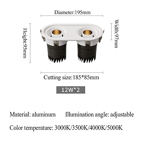 Éclairage encastré LED double tête 12W orientable pour salon - 3
