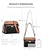 MASINTOR Crossbody Purse Bags for Women, Multi-Pocket Soft Leather Shoulder Purse, Lightweight Travel Handbag with Adjustable Strap Black with Mocha Brown