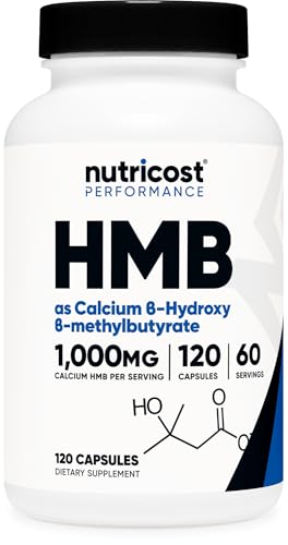 Nutricost HMB (Beta-Hydroxy Beta-Methylbutyrate) 1000mg (120 Capsules) - 500mg Per