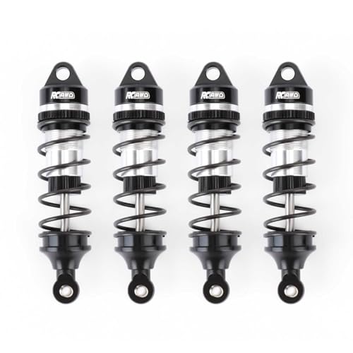 RCAWD Front Rear Shocks Set 4Pcs All Metal for 1/8 Cen F450 F250 Series Upgrades Parts Silver
