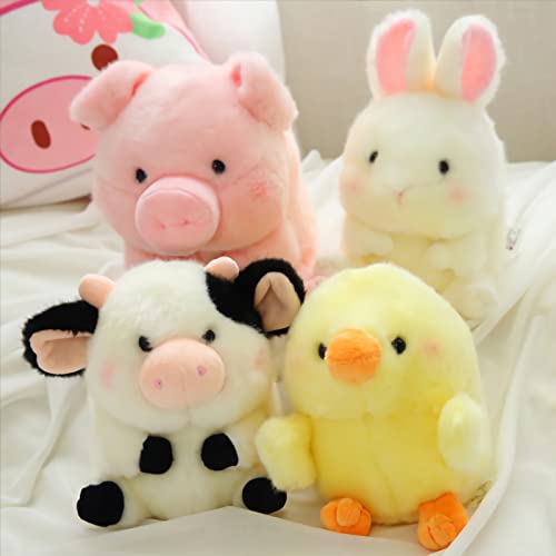 Chdgioha Stuffed Animal Plush Toy, Cute Stuff Bunny, Piggy, Monkey And Cow Toy Gift (Large Cow 15.7'') #TOP5