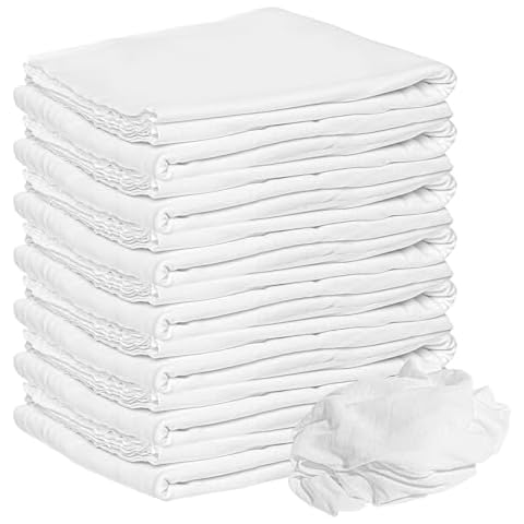 Nabob Wipers White T-Shirt Knit Rags Cover