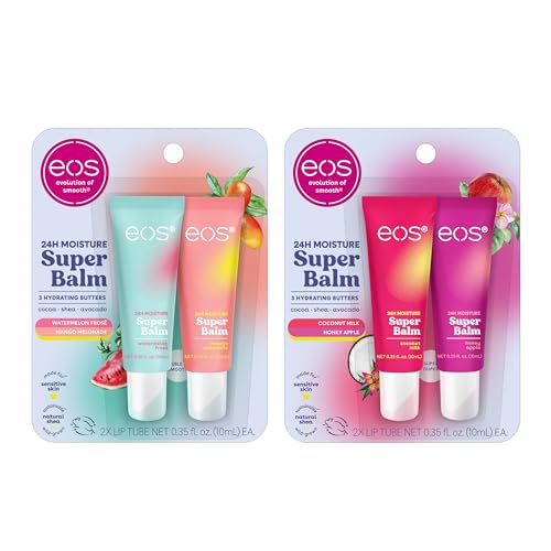 Bundle of eos 24H Moisture Super Balm- Coconut Milk & Honey Apple...