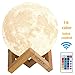 Produktbild HOKEKI Moon lamp, 3D Print LED Moon Light Lamp Moon Light for Kids, Dimmable Touch Control Brightness Light for Home Decoration and Gifts for Lover,Parents,Friends, 16 RGB Color 15cm