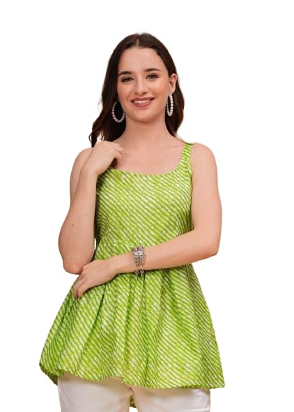 Image of Cotton Womens Short Flared Kurti Top