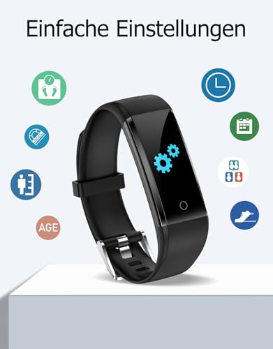 GRV Schrittzähler Uhr Ohne Bluetooth/App/Handy für Damen Herren Kinder,Fitness Tracker Fitnessuhr...