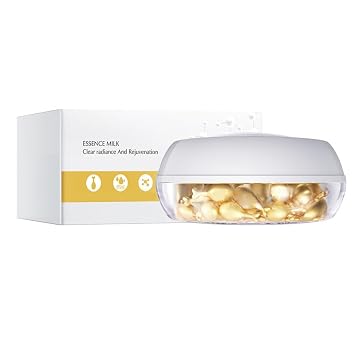 VENZEN Essence Milk Clear Radiance Facial Rejuvenation Moisturizing Soft Face Skin 30 Capsules