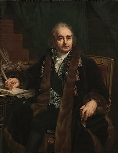 Toile Portrait de Jean-Antoine Chaptal Gros 60x90cm, Décoration Murale pour Bureau et Salon