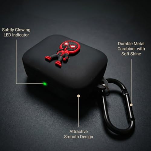 Image of Kapture Soft Silicone Case Compatible with Oneplus Buds 3 Cover, oneplus Buds 3 case Cover with Hook, oneplus Earbuds 3 case Cover with Silicone 360 Protection Dust-Proof Shockproof (SPD-M)