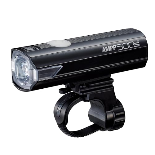 Cateye Ampp 400S - Fanale Anteriore Per Bicicletta A Led, 500 Lumen, Tecnologia Opticube, Grado Di Impermeabilità Ipx4, Staffa Flextight Easy Fit, Ric