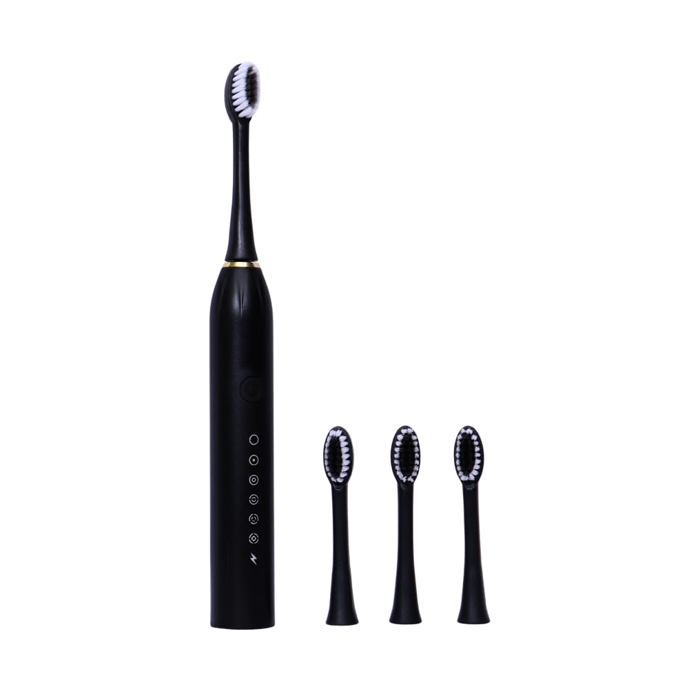 X-3 Rechargeable Smart Sonic Electric Toothbrush for Men & Women | 6 Cleaning Modes | 4 Brush Heads | 40000 Strokes Per Minute | IPX7 Waterproof | 60 Days Battery Backup | Fast USB Charging (PACK OF 1)-image-17
