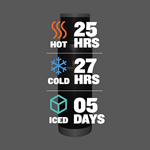 Image of Stanley Adventure-To-Go Vacuum Bottle 1.1 qt | Wide Mouth with Leakproof Cup Lid | Keep Drinks Hot or Cold | Packable for Travel | Insulated Stainless Steel Thermal Bottle | BPA-Free | Charcoal Glow