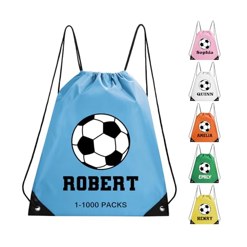 personalisierte Turnbeutel fügen Sie Ihren Text Logo Name Zahlen Beutel Rucksack mit Kordelzug Wasserdicht für Kinder Jungen Mädchen Sport Fitnessstudio Reisen Schwimmen