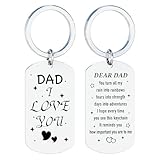 Fuinorer Dad Gifts From Daughter Son I Love You dad Keychain Birthday Valentines Day Fathers Day Christmas Gifts For Dad